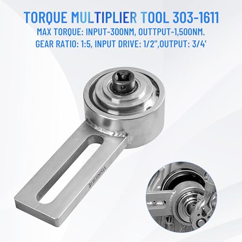 303-1611 Engine Crankshaft Belt Pulley Removal Tool 1:5 Torque Multiplier for with 21mm and 24mm Center Socket for Ford 1.0 & 2.0 ECOBOOST Duratec Engines