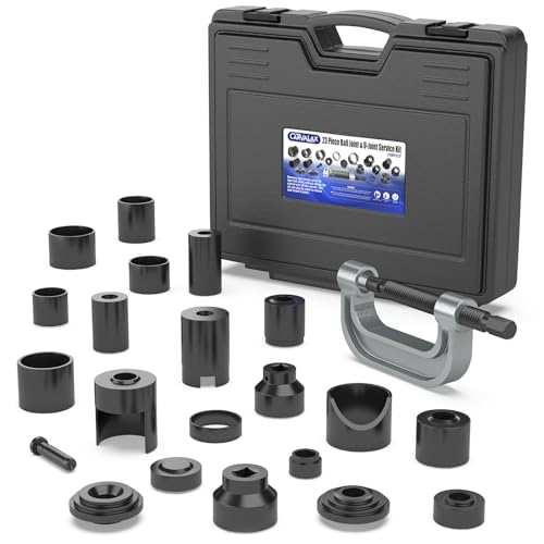 CARVALAX 23-Piece Ball Joint Press Kit | Ball Joint Removal Tool Kit w/Universal Adapters and Sockets for Most 2WD/4WD Cars, Trucks and SUVs - size: 23PC