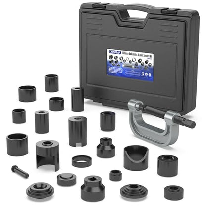 CARVALAX 23-Piece Ball Joint Press Kit | Ball Joint Removal Tool Kit w/Universal Adapters and Sockets for Most 2WD/4WD Cars, Trucks and SUVs - size: 23PC