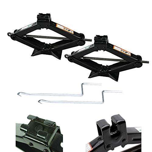 Scissor Screw Jack Lift for Car Van Vehicles 2 Ton 4.2-15 Inch Portable with Handle for Spare Tire Changing Remove(2 Pack) - size: 2 Ton Scissor jack (2 pack)