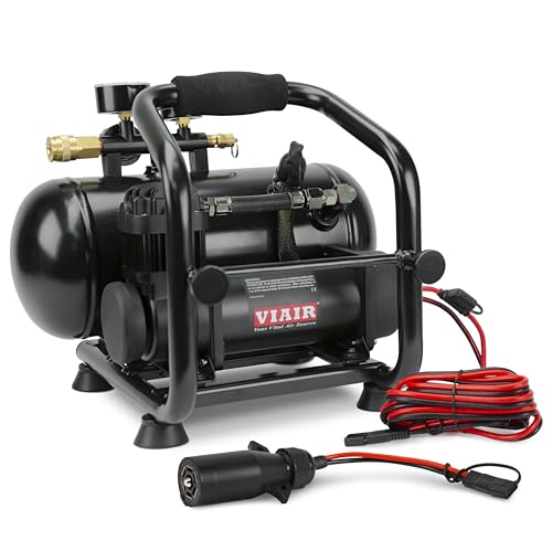 VIAIR 380C Plug-N-Play Compressor, 12V, 1.5 gallon tank, 200 PSI Rated with 7-way Power Access, for nailing, air tools, tire inflation - style: 7-way Plug