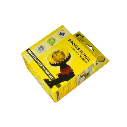 Premium Drill Brush Professional – Medium-Soft 5 in Yellow | Scratch-Free Cleaning Brush for Tile, Grout, Bathtub, Shower, Fibreglass and Ceramic Surfaces - color: Yellow