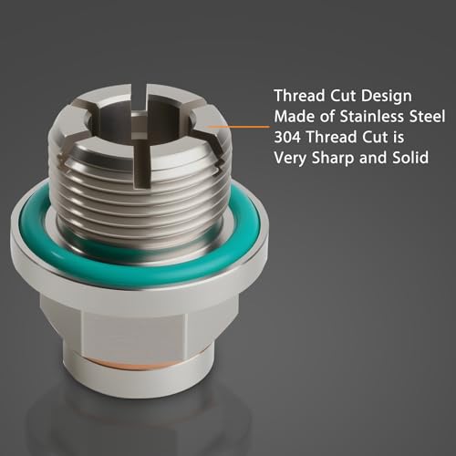 M22*1.5 Double Oversize Magnetic Piggyback Oil Drain Plug, Stainless Steel Self Tapping Oil Pan Thread Repair Kit (M22.2 * 1.5-15mm) - size: M22.2*1.5-15mm