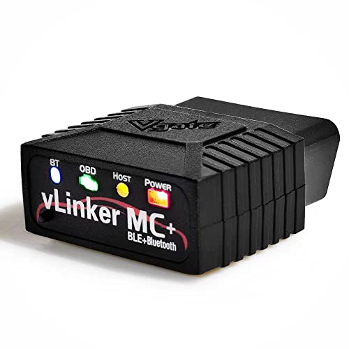 Vgate vLinker MC+ Bluetooth OBD2 Car Diagnostic Scan Tool for iOS, Android, Windows - size: vLinker MC+ BLE4.0 - Android, iOS & Windows