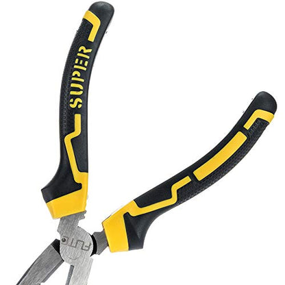 8 inch Needle Nose Pliers with Side Cutter|Forged From Chrome Vanadium Steel - size: 8"