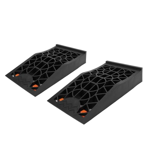 Car Ramps - Low Profile Car Service Ramp - 2.44in Lift Heavy Duty Tire Ramps for Vehicle Maintenance and Safe Lifting - Durable, Stable, and Portable for Home and Professional Use