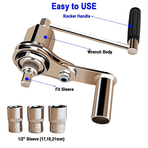 Torque Multiplier, Heavy Duty Torque Multiplier Wrench Set for Lug Nut Remover 1/2 Driver 1:16 Labor Saving Wrench