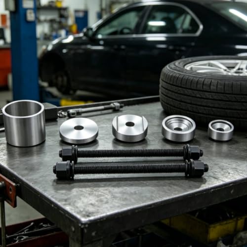 Automotive Com Tool Set Shock Absorber Bushing Press Kit Joint Bushing Removal Installation Carbon Steel Construction Workshop Garage Suitable for Mechanics Auto Repair Home Garage