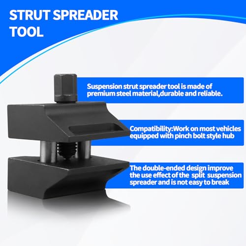 Universal Suspension Strut Split Hub Steering Knuckle Spreader Tool, Strut Spreader Tool for VW Audi BMW Ford Peugeot Citroën, Shock Absorber Strut Remover Tool, Double-Sided