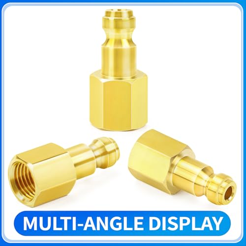 ChillWaves Automotive T-Style Air Plug, 1/4" NPT Female Pneumatic Plugs, Air Compressor Accessories Fittings(20-PACK) - size: 1/4" FNPT, style: PACK OF 20