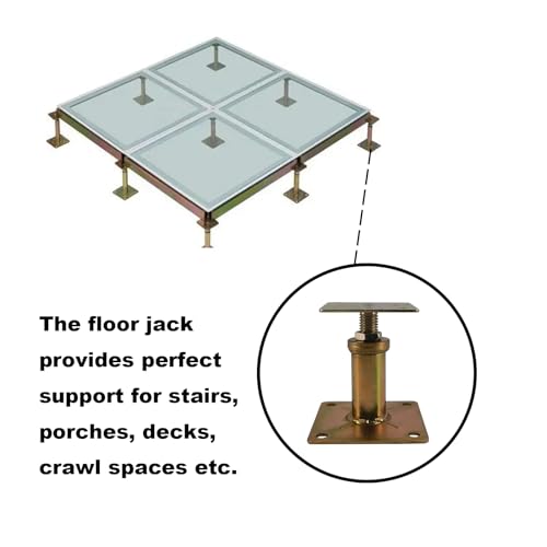 6 Pack House Floor Joist Support Jacks Adjustable 4 1/3"-7" for Leveling | Galvanized Steel, Small Mini Screw Jack Post Pole for Lifting, For Shed Stairs Porches Decks Crawl Spaces Leveling - size: 4.3-7 inch