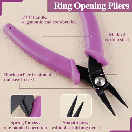 SPEEDWOX 5.5 Inches Mini Long-Nose Pliers Round Nose Smooth Jaw | Jewelry Making, Tweezer Nose, Needle Nose, Short-Nose, Flat Smooth Jaw Open and Close Jump Rings Beading Hobby Tools - size: 5.5" Round Nose