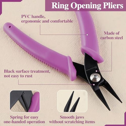SPEEDWOX 5.5 Inches Mini Long-Nose Pliers Round Nose Smooth Jaw | Jewelry Making, Tweezer Nose, Needle Nose, Short-Nose, Flat Smooth Jaw Open and Close Jump Rings Beading Hobby Tools - size: 5.5" Round Nose