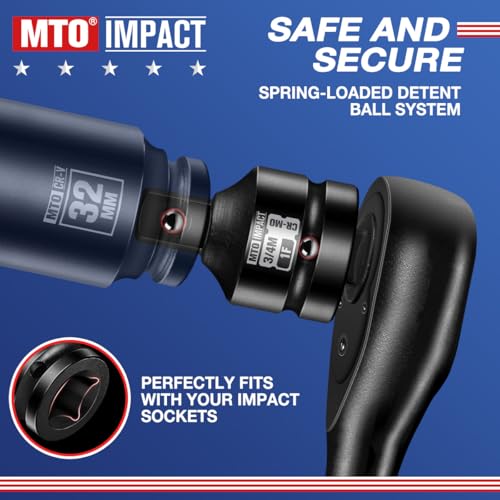 2 Pieces 1" Female to 3/4" Male Impact Socket Adapter,1" Drive Impact Socket Reducer Set, Chrome Molybdenum Alloy Steel - size: 1" Female to 3/4" Male