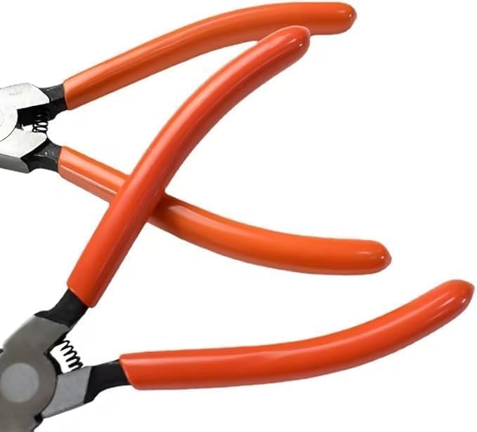 Orange Heavy Duty 7" EXTRA LONG External Straight Retaining Ring Clip Circlip Removal Plier Snap-Ring Pliers, Slip-Joint Pliers Side-Cutting Plier Sets Needle-Nose, Hand Tools