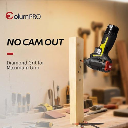 Diamond Grit PH2 Screwdriver Bit Set, 10PCS Magnetic Drill Bits for Stainless Steel Screws, Anti-Slip, HRC65 Hardened S2 Steel, CNC Precision, 25/65/100/150mm Lengths