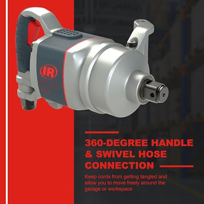 Ingersoll Rand 2850MAX 1" Air Impact Wrench, 2,100 ft-lbs Max Torque, D Handle - style: 2850MAX Standard