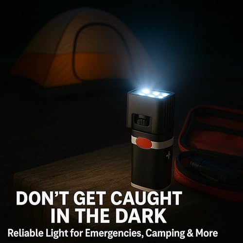 IN SELECT 9 Volt Small Pocket Led Mini Flashlight -High Lumens Compact Portable Emergency Light Multi Mode Handheld Flashlight Light for Camping Hiking and Outdoor Use (2Pack,Battery not Included)