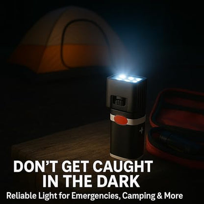 IN SELECT 9 Volt Small Pocket Led Mini Flashlight -High Lumens Compact Portable Emergency Light Multi Mode Handheld Flashlight Light for Camping Hiking and Outdoor Use (2Pack,Battery not Included)