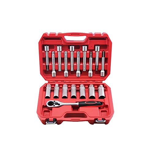TECHTONGDA 18pcs Steering Hub Suspension Shock Absorber Strut Nut Removal Tool Socket Kit Ratchet Set