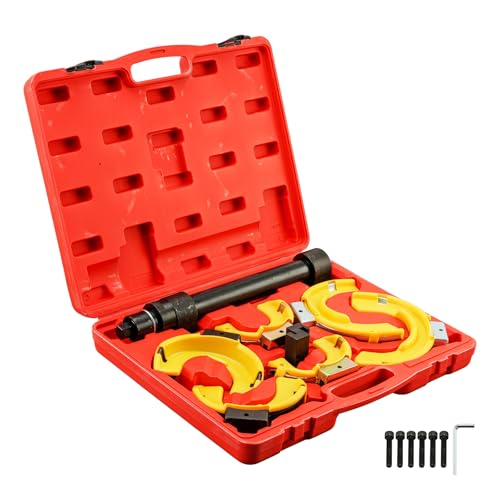 KAX Universal Interchangeable Fork Strut Spring Compressor Kit MacPherson Coil Spring Compressor Tool Set for Safe Strut Removal & Installation