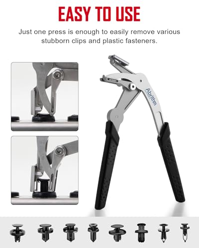 Car Clip Pliers, Panel Clip Removal Pliers, Professional Plastic Fastener Removal Tool for Removing Automotive Fasteners Clips Without Damage Black - color: Black
