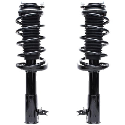 Detroit Axle - Front Loaded knuckle Kit for 2006 2007 2008 2009 2010 2011 Honda Civic, 2 Steering Knuckles & Wheel Hub Bearings Assembly 2 Struts Coil Spring Replacement Suspension - size: 4QU47720-V1/ Big strut kit