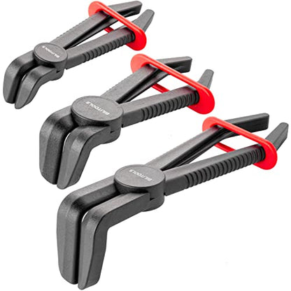 BILITOOLS 3pcs 90° Hose Pinch Off Pliers Set, Clamp Tool for Lines | 5.9/7.3/10" Plastic Pliers, 90° Angled Reach, Non-Damaging, Locking Grip, 160°c Heat-Resistant, for Fuel/Coolant/Brake Lines - size: 3-Piece, style: 90 Angled