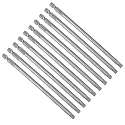 uxcell 10 Pcs H5 Magnetic Hex Head Screwdriver Bits, 1/4 Inch Hex Shank 5.9-inch Length S2 Power Tools - size: H5*150mm