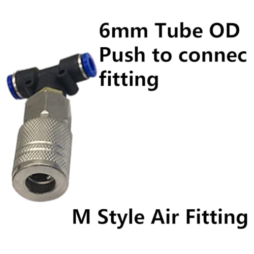 Air Blow Gun Kit 16.4FT Long Heavy Duty Air Seat Blow Gun Kit (Blue) | For Semi Truck Air Hose; With I/M Style Air Plug And Coupler Fitting; T Adapter