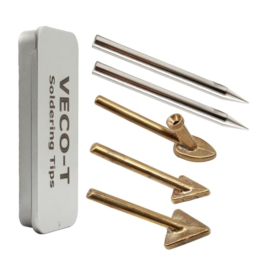 5PCS Plastic Welding Tips,Soldering Iron Gun Tips with a Storage Box,for Plastic Welding,Fuel Tank,Car Bumper Dashboard Kayak Repair