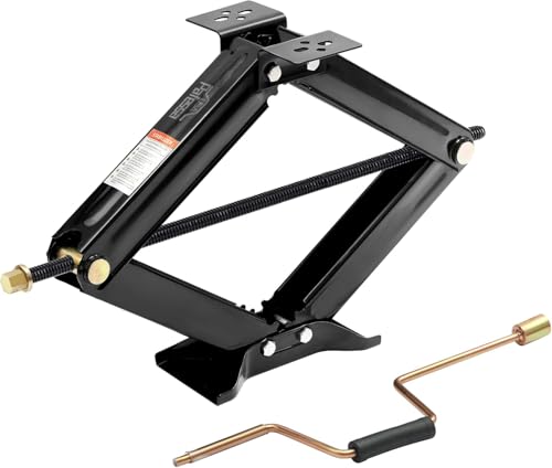 USA 24" RV Scissor Jack Leveling Stabilizer with Hand Crank - 6,500 Pound Capacity - 1 Pack