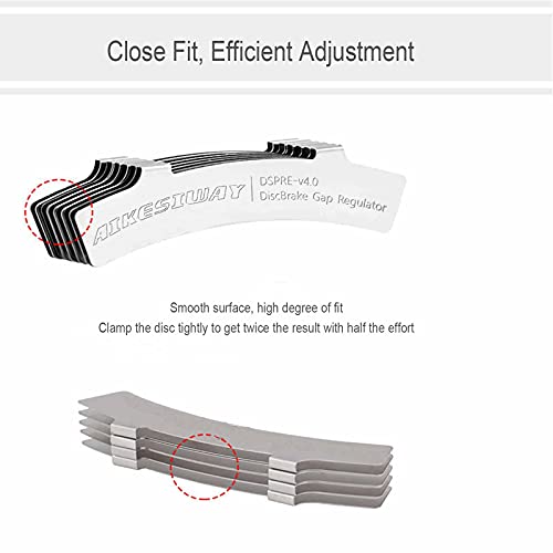Rotor Truing Fork Bike Disc Alignment Tool Bicycle Brake Wrench,Bike Disc Brake Pad Adjustment Alignment Tool Gap Regulator,3 Slot Depths,Strong,Easy to Carry and Use - style: 1 Wrench & 2 Regulators