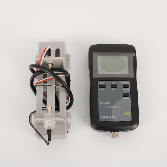 YR1035+ Digital Battery Internal Resistance Tester, LCD Display, Four-Wire Testing System with Probes and Clips (Combination 3) - color: Combination 3