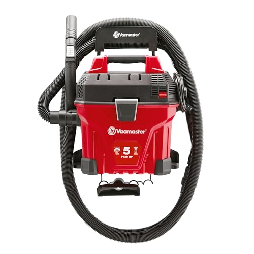 Vacmaster 5-Gallon* 5 Peak HP† Remote Control Wall Mount Wet/Dry Vac – VWMB508 1101 - color: Red