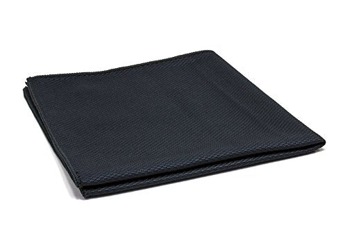[Diamond Glass] Microfiber Window and Chrome Microfiber Towel (16"x16") Black - 10 Pack | Streak-Free, Lint-Free Glass Cleaning - color: Black, size: 10 pack