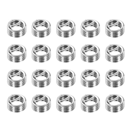 PATIKIL Wire Thread Inserts M4x0.7 Metric 1D 4mm, 20Pcs 304 Stainless Steel Helical Coiled Wire Screw Threaded Sleeve Sheath for Mechanical Equipment Automotive Repairs - size: M4x0.7, 4mm
