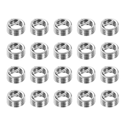 PATIKIL Wire Thread Inserts M4x0.7 Metric 1D 4mm, 20Pcs 304 Stainless Steel Helical Coiled Wire Screw Threaded Sleeve Sheath for Mechanical Equipment Automotive Repairs - size: M4x0.7, 4mm