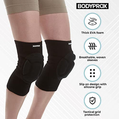 Bodyprox Protective Knee Pads, Thick Sponge Anti-slip, Collision Avoidance Knee Sleeve - size: Small/Medium