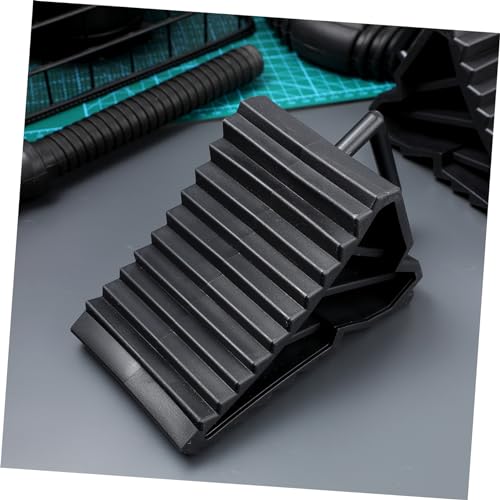 Heavy Duty Wheel Chock Set of 4 Anti-Slip Tire Stabilizers for Trucks and Trailers Sturdy Wheel Blocks for Vehicle Safety