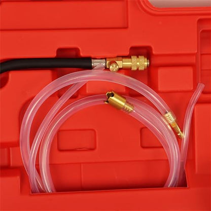 munirater 33PCS Radiator Pressure Tester Vacuum-Type Cooling Purge System Refill Kit with Gauge Adapter Cap