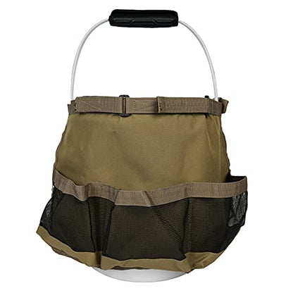 MELOTOUGH Car Wash Bucket Tool Organizer for Garden Tools Fit 3.5 to 5 Gallon Bucket (Khaki) - color: Khaki