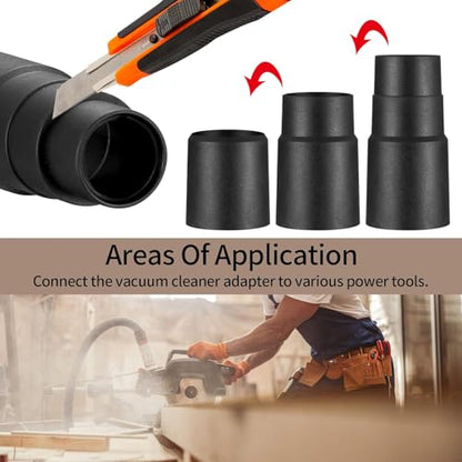 Universal Vacuum Hose Adapter Kit Reducer Attachment Set,Shop Vac Vacuum Hose Adapter 1 1/2 to 1 1/4 inch, 1 3/8 inch to 1 1/4 inch