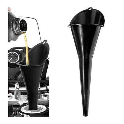 Oil Funnel, Flexible Multi-Function Automotive Oil Funnel, Spill-Proof Plastic Long Neck Engine Funnel Set for Gas Lubricants Water Diesel Fuel Kerosene, Car Accessories (Black) - color: Black, 1 PC