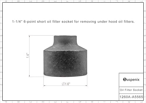 Oil Filter Wrench Socket, Oil Filter Cap Removal Tool Compatible with Chevy Equinox Cobalt HHR Malibu Orlando, Also for Saturn Aura Ion L100 L200 LS LS1 LW1 LW200 Sky Vue (Steel)