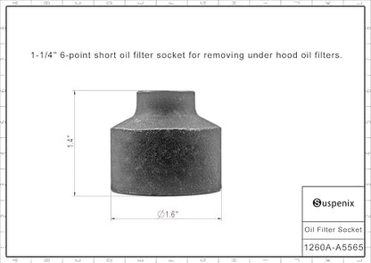 Oil Filter Wrench Socket, Oil Filter Cap Removal Tool Compatible with Chevy Equinox Cobalt HHR Malibu Orlando, Also for Saturn Aura Ion L100 L200 LS LS1 LW1 LW200 Sky Vue (Steel)