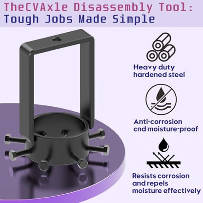 Universal CV Axle Removal Tool Set with Inner CV Axle Puller Tool with 5/8"-18 Slide Hammer and 3.75 inch CV Axle Shaft Puller Tool Kit and Pry Bar Wrench Adaptor Head - style: 3-in-1