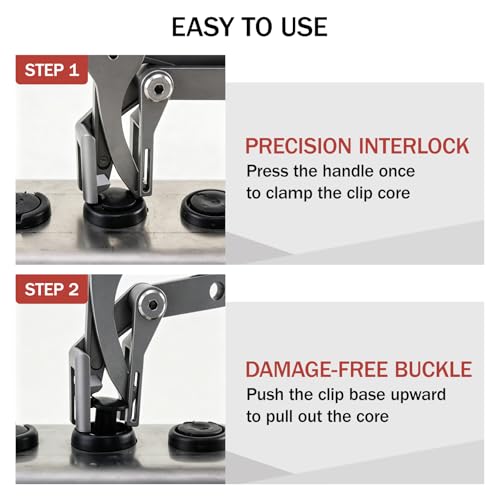 Car Clip Pliers, Auto Fastener Clip Removal Pliers, Panel Clip Removal Tool with100Pcs Car Push Retainer Clips for Removing Automotive Plastic Clips,Trim Bumpers,Door Panels,Rivets & Interior Panels