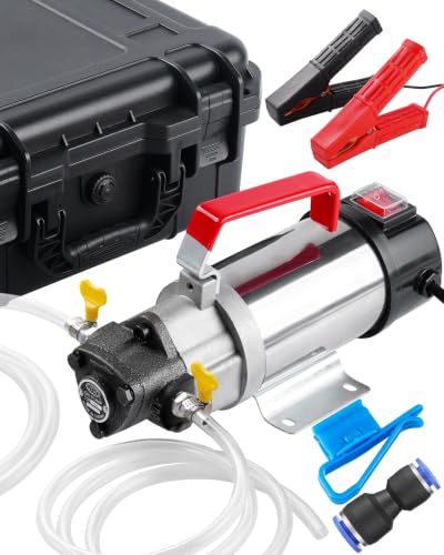 Oil Extractor Pump 12V 100W, Thick Oil Change Pump for Engine Oil, Gear Oil | & Trans Fluid, Upgraded Dipstick Oil Drain Pump, Electric Automotive Fluid Transfer Pump for Car, Truck, Mower, Boat