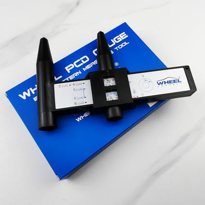 WHEEL CONNECT PCD Gauge，Wheel/Rim Bolt Pattern Measuring Tool, PCD Ruler, Sliding Caliper for 4 5 6 8 Holes, Style-B - color: Style-B